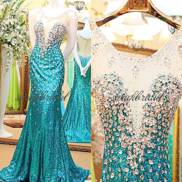 Sexy Deep V Neck Mermaid elegant Evening Party Dress Custom Made Shinning Beading sexy sheer Tulle scoop Pageant Gowns Backless Prom gowns