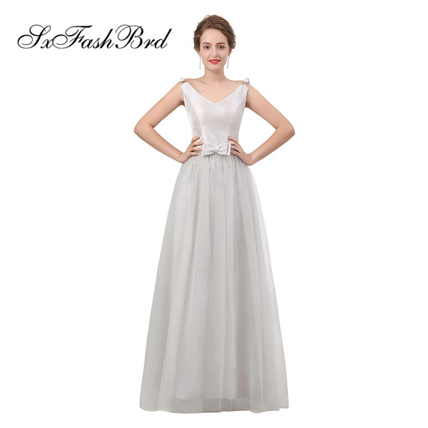 Fashion Elegant Dress V Neck A Line Tulle Long Party Formal Evening Dresses for Women Prom Dress Gowns