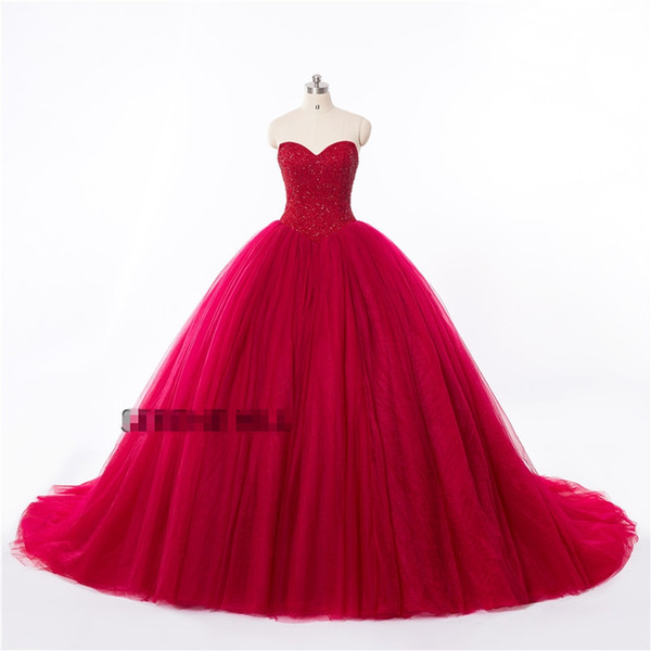 High Quality Real Shooting Evening Dresses Red Tunic Halter Straps Crystal Beaded Ball Dresses HY155