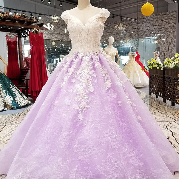 Simple Light Purple Evening Dresses V Neck Cap Sleeves Cheap Graduation Party Dresses For Lovely Girls By Direct From China