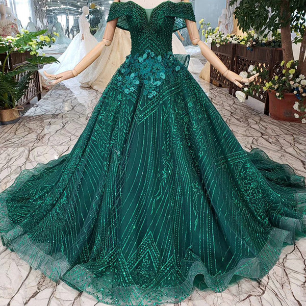 2022Newest Design Dubai Prom Dresses Hand Made 3D Flowers Shining Pearls Party Dress Sexy Sweetheart Neck Short Sleeve Ruffle Evening Gowns