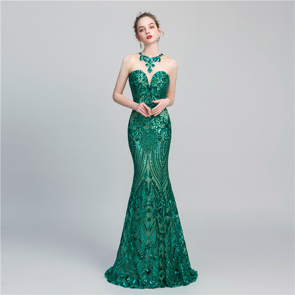 New prom dresses Sexy Mermaid Charming Long evening gowns Lace Formal Cheap robe de soiree