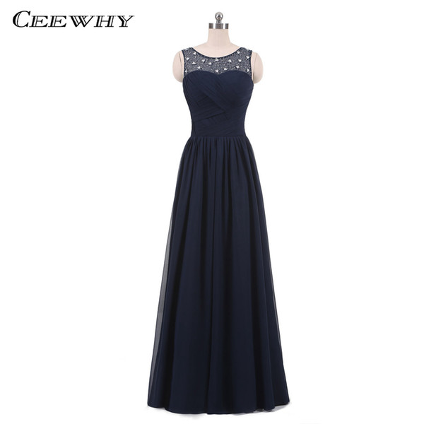 CEEWHY Robe De Soiree Criss-Cross Crystal Evening Dress Prom Dress Long Evening Gown Bride Banquet Party Dress Vestido de Festa