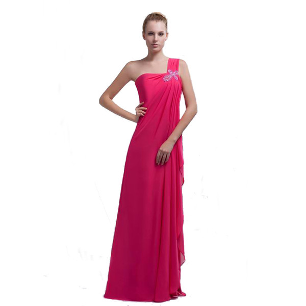 Professional Designer Long Evening Dress One Shoulder Style Attractive Slit Ladies Carpet Dress Zip Back