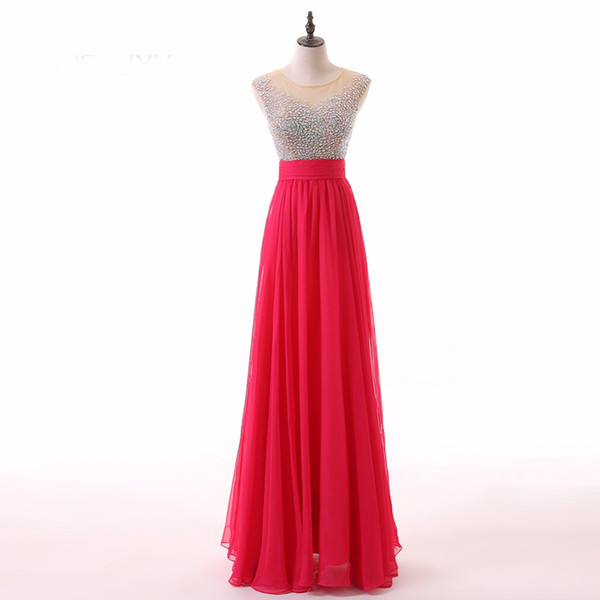 New Style A-Line Good Quality Ladies Banquet Dress Beaded Bodice Floor Length Dress Evening Party