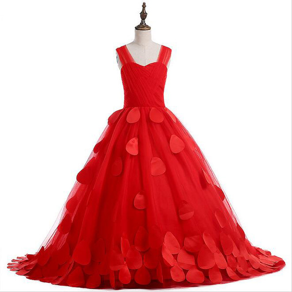 2017 New Fashion Red Tulle Evening Dress Sweetheart Ball Gown Bandage Women Special Occasion Dress Robe De Soiree