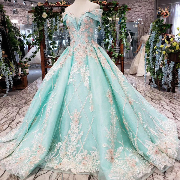 2022Latest Lebanon evening dresses Short Sleeve Illusion V Neck Backless Lace Up Back Crystal Hand Made 3D Flower Applique evening dresses