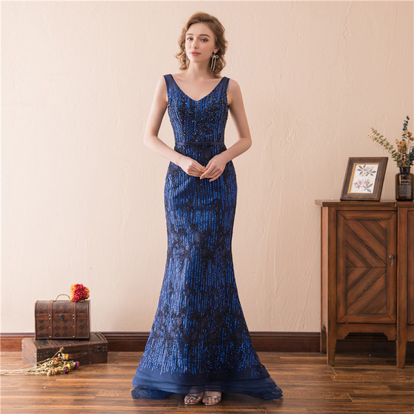 Arabic evening dresses luxury sequins beading zuhair murad long evening gowns new real photo woman formal evening dress