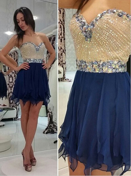 Short Mini Strapless Homecoming Dress Beading Sweetheart Prom Dress Tulle Tiered Ruffles For Juniors Party Gowns Special Occasion Graduation