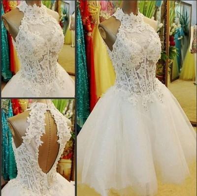 White Short Graduation Dresses Ball Gown Tulle Appliques Lace Real Picture Exposed Boning Homecoming Prom Party Dress Custom Made