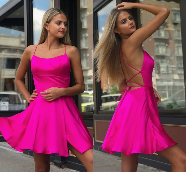 Cheapest 2022Homecoming Dresses A Line Criss Cross Backless Halter Neck A Line Short Mini Cocktail Club Dress BM1570