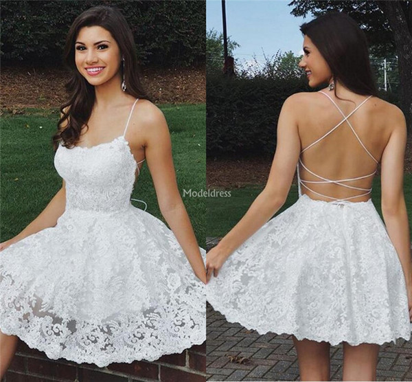 Charming Lace Homecoming Dresses A Line Short Special Occasion Dresses Mini Formal Party Evening Gowns Modern Cocktail Gowns Vestidos Custom