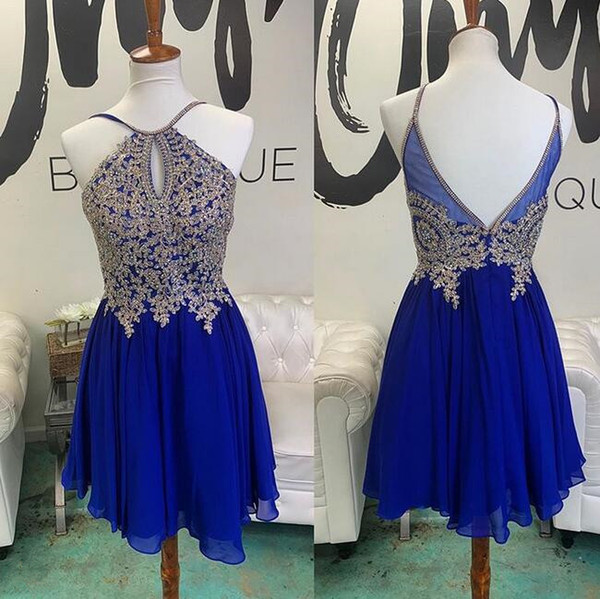 royal blue Short Mini Homecoming Dresses Silver lace beaded Sequins Top Puffy Skirt Cocktail formal Dresses Sparkly Arabic Prom Dresses