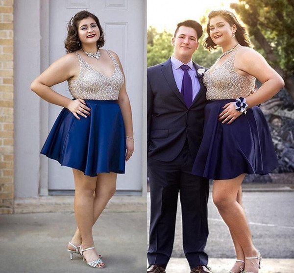 Custom Made Short A-line Prom Dresses With Beads Plus Size High End Quality Dress Hot Sales Homecoming Dresses