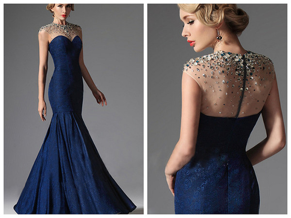 2016 New High-Necked Sheathing Pageant Dresses Beaded Lace Mermaid Long Paragraph Evening Dresses Sexy Fashion Banquet Canonicals Plus Size