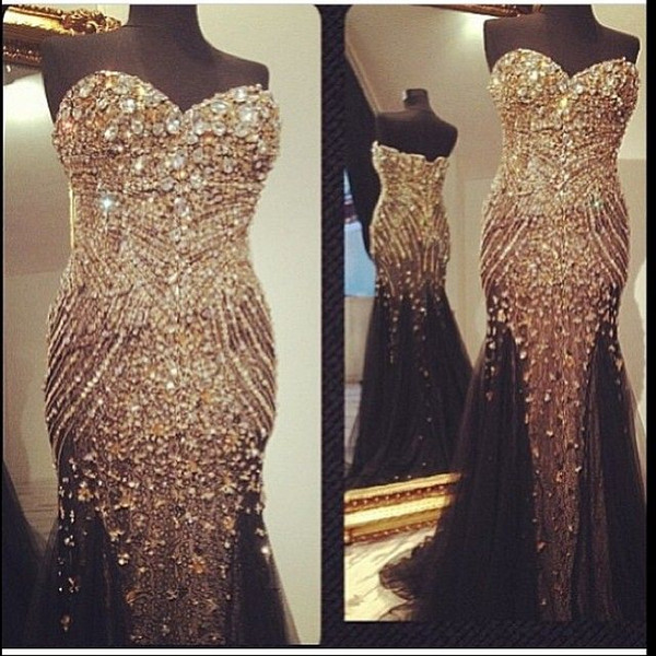 Real Buyer Show Bling Bling Rhinestone Pageant Party Prom Dresses Black Sweetheart Special Occasion Gown Fully Beaded Dress Evening Wear