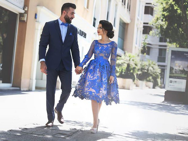 2016 new high-necked long-sleeved jacket Pageant Dresses perspective sexy party Prom Dress lace applique beauty Evening Dress plus size