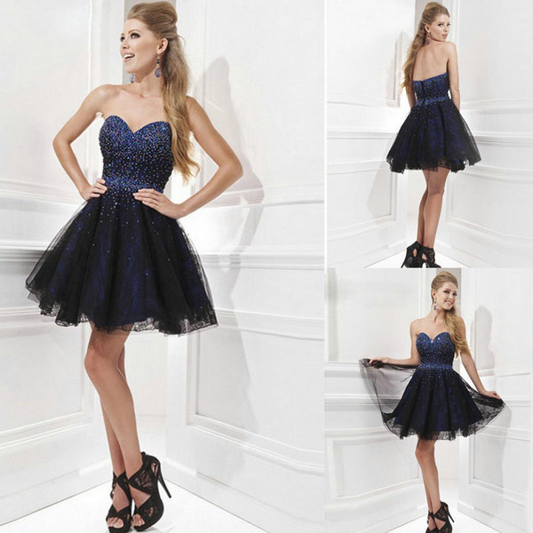Sparkling Sequined Prom Dresses A Line A Line Short Party Dress Cheap Tutu Skirt Zipper Back Formal Dresses Wear Homecoming Gown 371