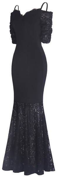 Fazadess Girl Women's Vintage Floral Lace Boat Neck Cocktail Formal Bodycon Stretchy Party Dress