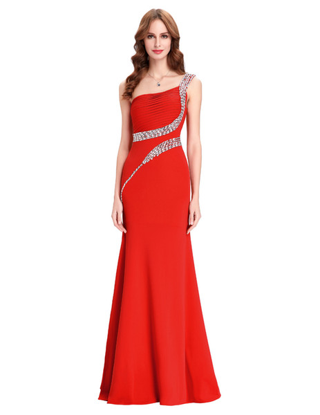 New Arrival Cheap Side Split Prom Party Dresses Sheath rystal Prom Dresses Graduation Girls' Party Prom Gowns Vestidos De Fiesta