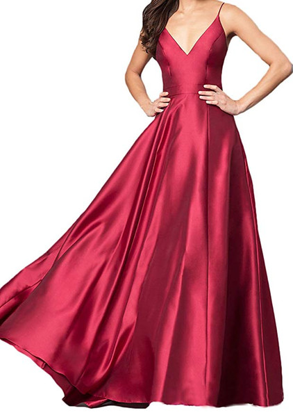 Sexy V Neck Girl Prom Dress Party Dresses