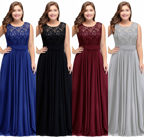 Plus Size Modest Chiffon Bridesmaid Dresses 2022A Line Scoop Neck Sleeveless Evening Prom Gowns Formal Party Wear CPS526