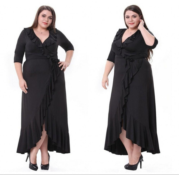 Plus Size Evening Gowns 2016 Black Half Sleeve Sleeves Sheer Mother Groom Formal Dress Special Occasion Long Prom Gown