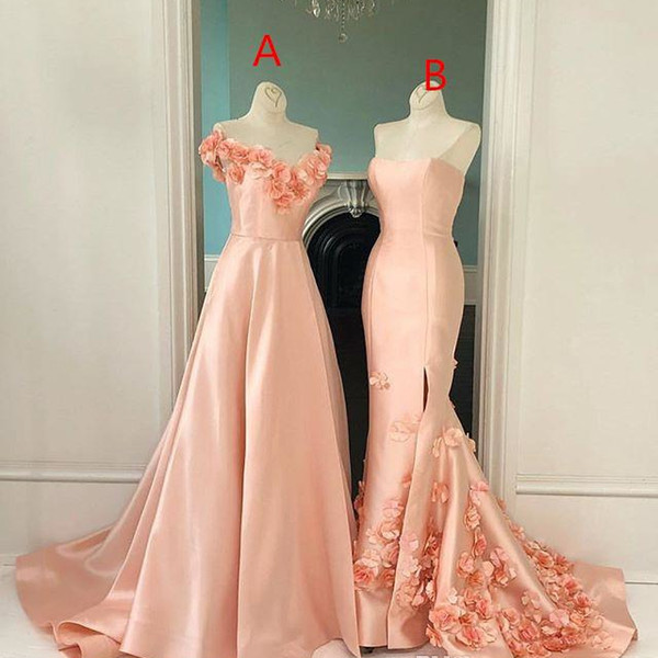 Maxi Style Prom Dress 3D Flora Appliques Sweetheart Formal Mermaid Evening Occasion Dresses robes de soirée