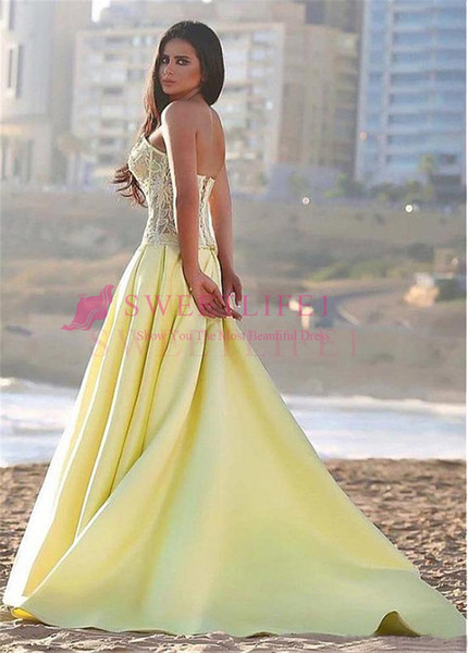 Arabic Lace Prom Evening Dresses Saudi A Line Arabia Party Dress Sexy African Strapless Maxi Dress