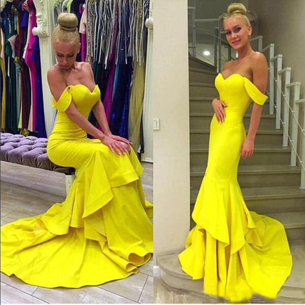 Arabic Prom Evening Dresses Saudi Meimaid Arabia Party Dress Sexy African Off Shoulder Maxi Dress