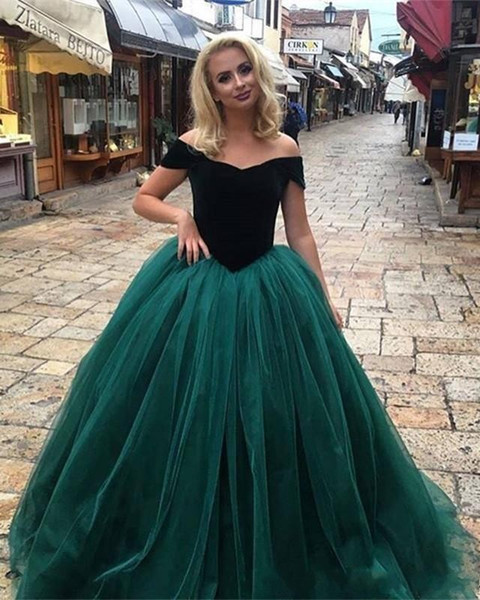 Fairy Simple Prom Dresses Long Off Shoulder with Tulle Skirt Elegant Formal Dresses Party Evening Gowns robe de mariée