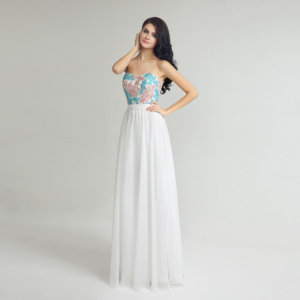 Generous Cheap A Line Prom Dresses Lace Appliques Sweetheart Sleeveless Evening Dresses Formal Evening Party Gowns Lx254