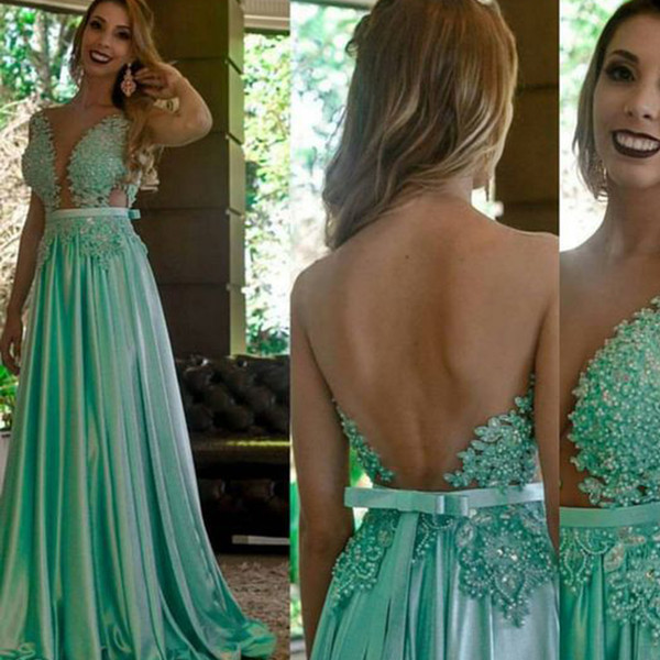 Lace Prom Dresses Sweetheart Neckline Beaded Pearls Chiffon A Line Evening Dresses Gowns Vestidos de Fiesta