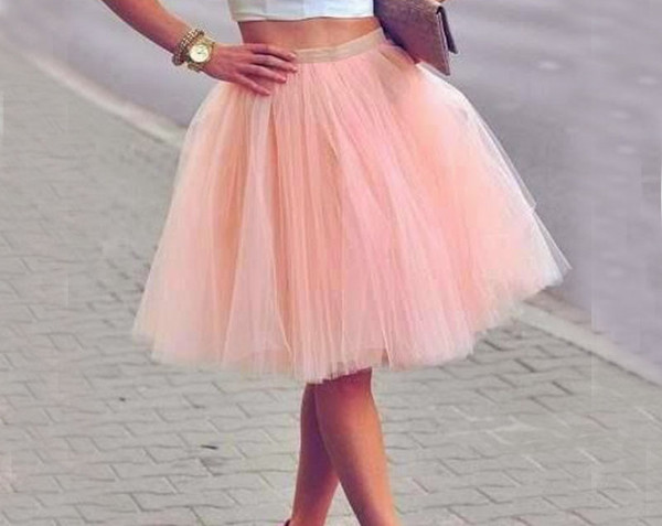 Real Picture Knee Length White Tulle Tutu Skirts For Adults Custom Made A-Line Cheap Party Prom Dresses Women Under Clothing Tulle Skirts