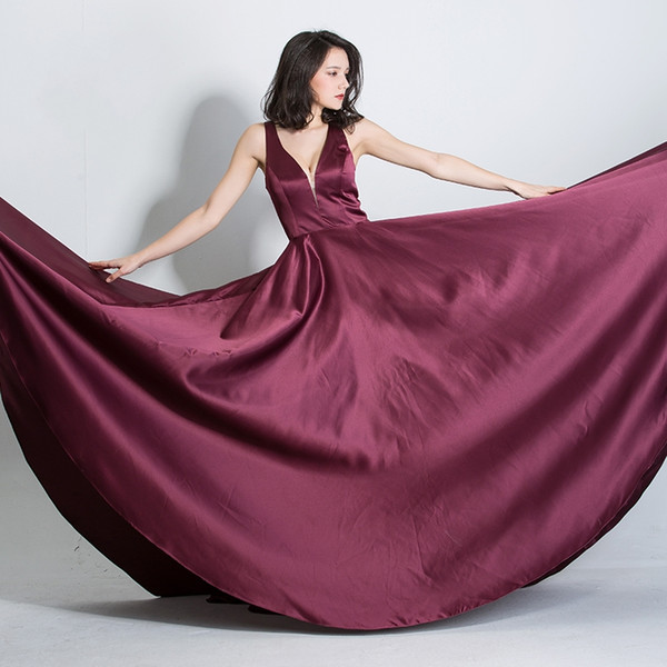 Off Shoulder Burgundy Prom Dresses Newest Women Evening Dresses Satin Formal Party Dresses Plus Size Prom Gowns DH4110