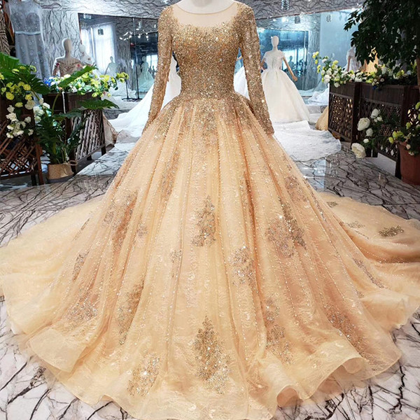 2022Newest Dubai Luxury Prom Dresses Open Keyhole Back Long Tulle Sleeve Illusion Neckline Sequin Crystal Pearls Muslim Party Gowns