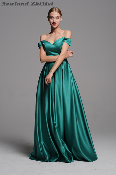 New Arrival Green Long Prom Dress High Quality Beautiful Off the Shoulder A Line Woman Evening Party Gown Lace up Back