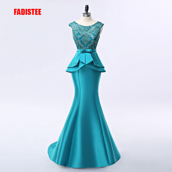 New arrival elegant long dress evening dresses prom party vestido de noiva formal appliques crystal lace-up long style