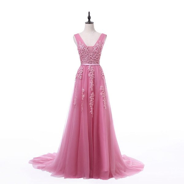 2019 FADISTEE New arrival party evening dresses Vestido de Festa A-line prom dress lace beading Robe De Soiree V-neck dress with Zipper