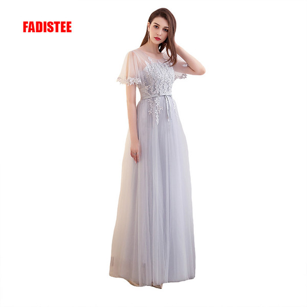 FADISTEE New arrival elegant evening dresses prom party short sleeves formal long V-neck sexy back Modern style