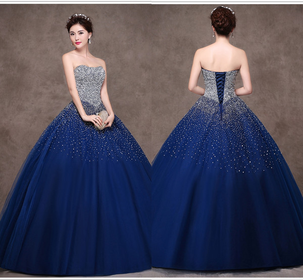 High-grade Color Prom Dresses New Wipes Tulle Sequins Show Party Dresses Bride Evening Dresses DH1618