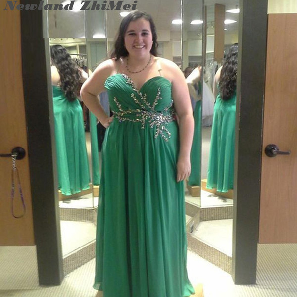 New Arrival Plus Size Prom Dresses Hot Green Off the Shoulder Crystal Long Chiffon Woman Formal Party Dress