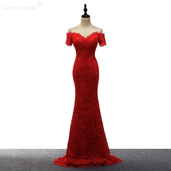 Short Sleeves Hot Red Mermaid Prom Dresses Long Formal Arabic Evening Dresses Deep Sweetheart Neck Backless 3 D Appliques vestidos de fiesta