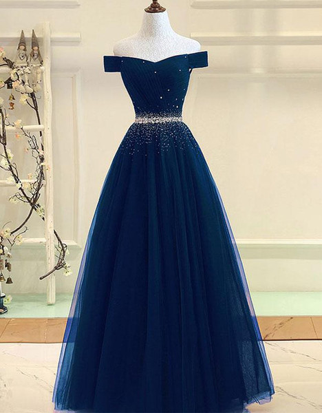 Real Photo Off the Shoulder Prom Dresses Crystal Beaded Brilliant A-line Ruched Evening Dress Floor Length Formal Gowns Corset Back Women