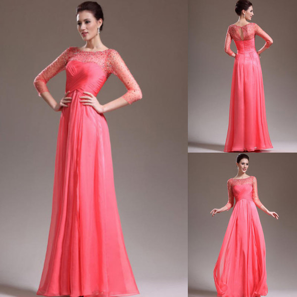 New Deep Prom Dresses A Line Tull Beading Crystal Lace Sleeveless Floor Length Evening Gowns Party Dress Custom Made Plus Size 449