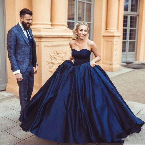 Red Navy Blue Ball Gown Puffy Quinceanera Dresses Prom Party Strapless Beaded Appliques Girl Pageant Dresses Sweet 16 Gowns QC1491