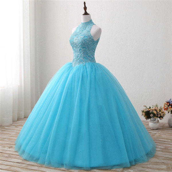 Elegant Red Ball Gown Quinceanera Dresses Beaded Sweet 16 Year Lace-up Prom Party Evening Gown Vestidos De 15 Anos QC1395