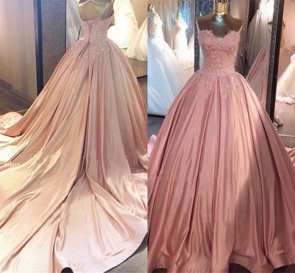 Pink Quinceanera Dresses Appliques Ruffles Puffy Ball Gown Evening Dress Pageant Gowns Sweetheart Junior Vestidos de 15 Anos