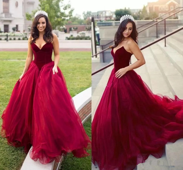 Arabic burgundy Princess ball gown Quinceanera prom dresses plus size velvet turkey tutu skirt formal evening party gowns wear