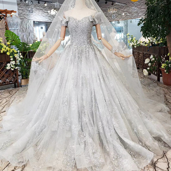 2022Elegant Veil Quinceanera Dresses Bow Short Sleeve Lace Up Back Sequins Crystal Sweetheart Neck Appliques Patterns Adult Ceremony Dress